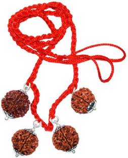 Navkaar Creation Rudraksha Combination For Marriage And Relationship 3,8,13 Mukhi & Gaurishankar Java Lab Certified Silver