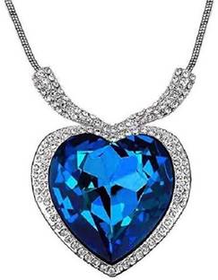 NAKABH Elegant Love Heart Platinum Alloy Pendant