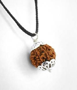 Narayan Religious Shopee 5 Mukhi Rudraksha Silver Pendant