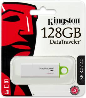 KINGSTON DTIG4/128GB 128 GB Pen Drive Compatible with Desktop Computer, Tablet, Television USB 3.0 Plastic Case
