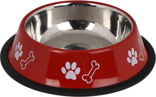 TommyChew Basic Charm Round Steel Pet Bowl