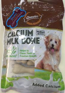 Gnawlers Calcium Milk Bone 12 Pcs Milk Dog Chew