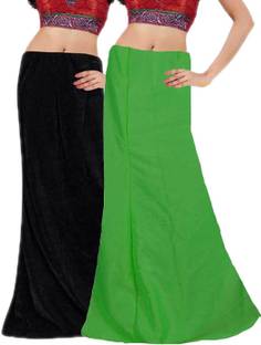 javuli in-black-green Cotton Blend Petticoat
