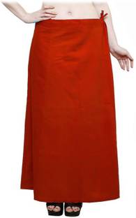 Zaributi PETTICOAT-42-RED Cotton Blend Petticoat
