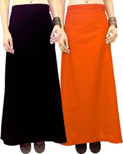 javuli jja-in-orange-black Cotton Blend Petticoat