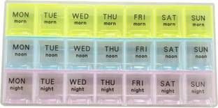 EVERGREEN 1 Week Morning Noon And Night Manual Pill Box