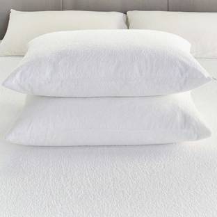 LINENWALAS Plain Cotton Filled Zipper Standard Size Pillow Protector
