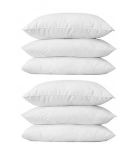 MEHAR HOME Polyester Fibre Solid Bed/Sleeping Pillow Pack of 6