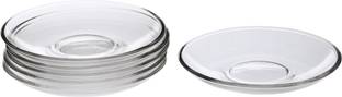 Somil Round Glass Quarter Plate Set (Set Of Six) Quarter Plate