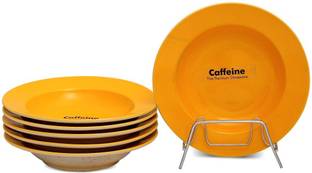 caffeine Ceramic Handmade Yellow Matte 9 inch Charger Plate