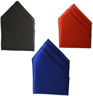 Bsquare Solid Satin Blend Pocket Square