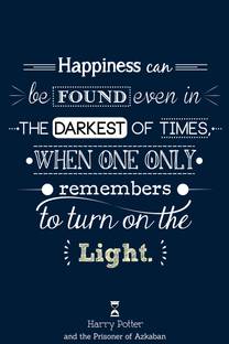Amazing Quote - Happiness Can Be Found (Prisoner Of Azkaban) Paper Print