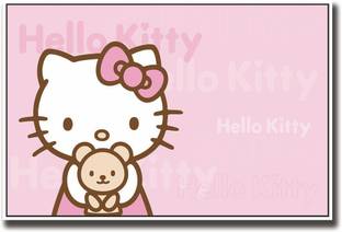 Pink Hello Kitty cat Fine Art Print