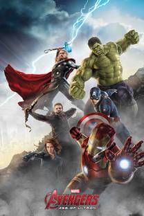 The Avengers- Age Of Ultron (Cast - Collage 2) Paper Print