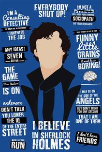 Athah Poster I Believe In Sherlock Holmes - Sherlocked Poster Paper Print Rolled Paper Print