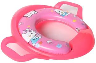 Baby Bucket Soft Padded Hello Kitty Print Training Toilet Seat With Handles Potty Seat