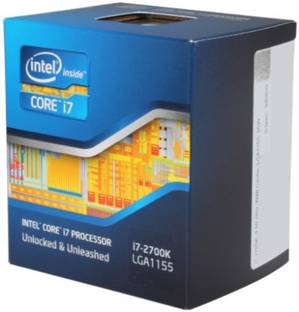 Intel Core i7-2700K 3.5 GHz Upto 3.9 GHz LGA 1155 Socket 4 Cores 8 Threads 8 MB Smart Cache 256 KB L2 Cache Desktop Processor