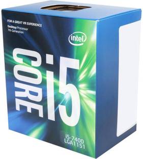 Intel Core i5-7400 7th Generation 3 GHz Upto 3.5 GHz LGA 1151 Socket 4 Cores 4 Threads 6 MB Smart Cache Desktop Processor
