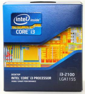 Intel Core i3-2100 3.1 GHz LGA 1155 Socket 2 Cores 4 Threads 3 MB Smart Cache Processor