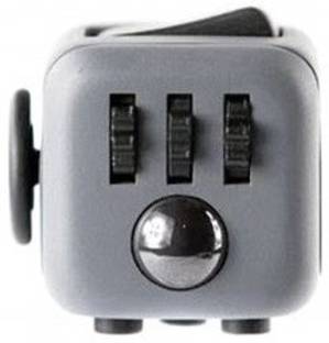 PREMSONS The Original Fidget Cube Relieves Stress and Anxiety for Children and Adults Attention Toy Glossy Finish Grey and Black