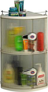 CIPLA PLAST MP3 Corner Cabinet - Ivory Plastic Wall Shelf