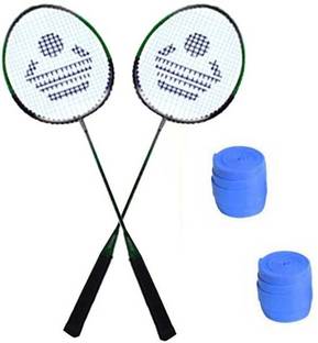 COSCO Cosco CB-88 Badminton Racket Pair With Plastic Grip ( Pack of 2 ) Multicolor Strung Badminton Racquet