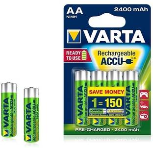 Varta Power Accue 4 AA Size Ni-Mh 2400 mAh Rechargeable Ni-MH Battery