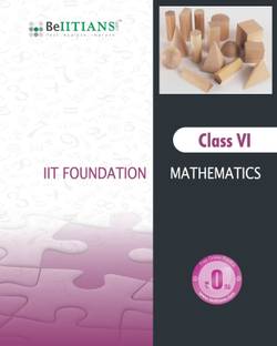 IIT Foundation Series – Class VI – Mathematics