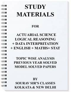 Study Materials For Actuarial Science Logical Reasoning + Di + English + Maths With Model Solved Papers