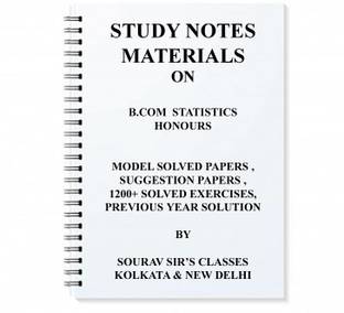 Study Material Notes On B.com Statistics Honours With Solved Exercises , Model Paper, Suggestion Papers