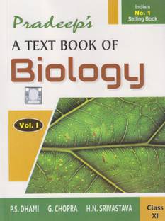 Pradeep's A Text Book Of Biology With Value Based Questions Class-XI (Set Of 2 Vols)