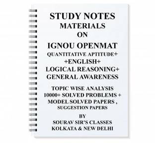 Study Materials For Ignou Openmat Complete Solution Topic Wise Analysis