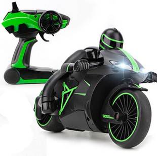 Building Mart Super Fast 20 KM/H 2.4 GHz 1:18 Scale RC Motorcycle Bike with Bright LED Headlights