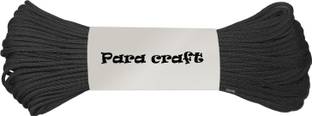 Paracraft 50ft 550 Paracord Parachute Survival Cord - Black Multicolor