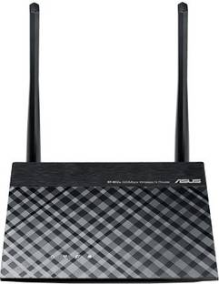 ASUS Asus RT-N12+ 3-in-1 Router / AP / Range Extender Wireless Router 2.4 GHz 300 Mbps Wifi Speed Sing...