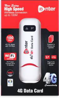 Enter E-D4G+ 4G Router 2.4 GHz 100 Mbps Wifi Speed Dual Band Internal Antenna MiFi (Sim Based)