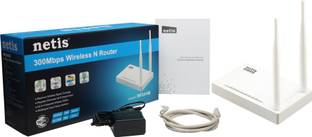 NETIS WF2419E Wireless Router 2.4 GHz 300 Mbps Wifi Speed Single Band External Antenna Ethernet (Cable Broadband)