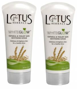 LOTUS Oatmeal & Yogurt Skin Whitening Scrub - Whiteglow (Pack of 2) Scrub