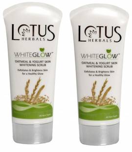 LOTUS Oatmeal & Yogurt Skin Whitening Scrub - Whiteglow (Pack of 2) Scrub