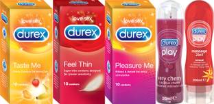 DUREX Taste Me, Feel Thin, Pleasure Me, Play Sensual Massage 2 in 1, Play Very Cherry