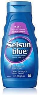 Selsun Blue Medicated Dandruff Shampoo/Conditioner 2-in-1 Treatment, 11 Ounce