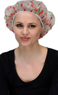HomeGenie Reusable Elastic Water Proof Shower Cap Set of 3