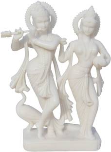 Handicrafts Paradise Radha Krishan carving Decorative Showpiece  -  17.78 cm