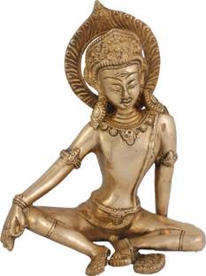ARIHANT CRAFT Ethnic Decor Devraj Inder Idol Lord Indra Statue Indar Devta Sculpture Hand Work Decorative Showpiece  -  18.5 cm