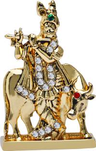 Kulin Lord Krishna Idol For Car Dashboard | Home Decor | Gifting Decorative Showpiece  -  4 cm