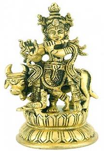 DevHandicrafts Flute Player Shri Krishna Small Statue Decorative Showpiece  -  10.79 cm