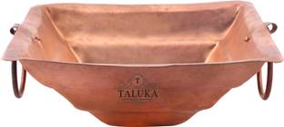 TALUKA (7.2" x 2.5" Inches) Handmade Pure Copper Hawan Kund Yagya for use Temple Home Hindu Festivals Pooja Gift Item Decorative Showpiece  -  6.5 cm