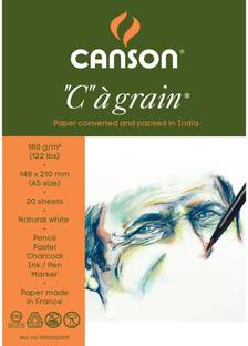 Canson "C" A' Grain 180 Gsm A5 Pack Of 20 Sheets Sketch Pad