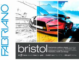 Fabriano Bristol Glued Block A4 Sketch Pad