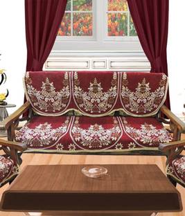 Ridhima Creations Cotton Floral 3+2 Seater Sofa Cover